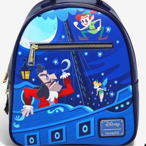 NWT Loungefly Disney Peter Pan Jolly Roger Mini Backpack - Picture 1 of 5